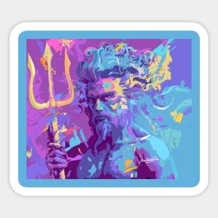 Poseidon Greek God Sticker